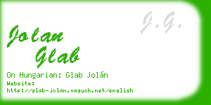 jolan glab business card