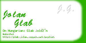 jolan glab business card